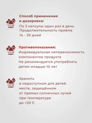 Траметес разноцветный Inner Health в капсулах, 90 шт