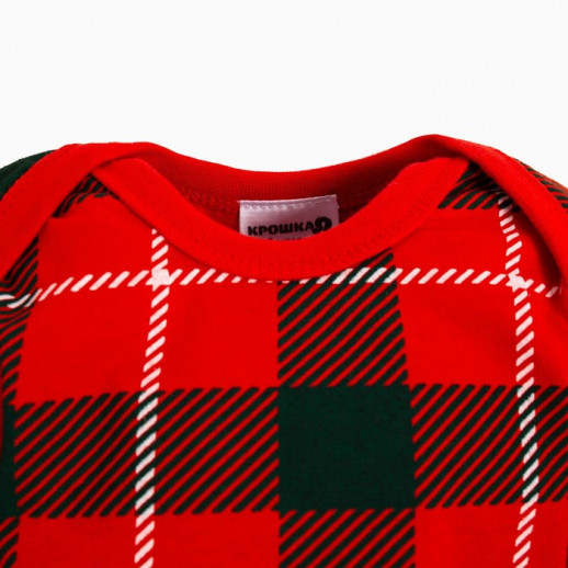 Набор: боди, штанишки и шапочка Крошка Я «Клетка»