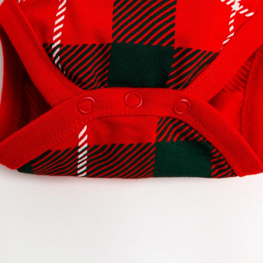 Набор: боди, штанишки и шапочка Крошка Я «Клетка»