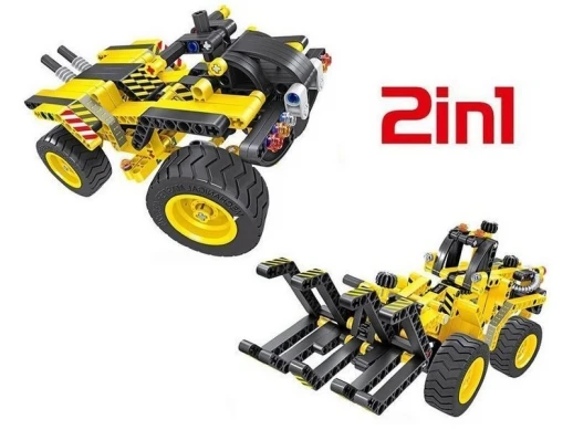 Конструктор Qihui Mechanical Master 2 в 1 Трактор и Багги (301 деталь)
