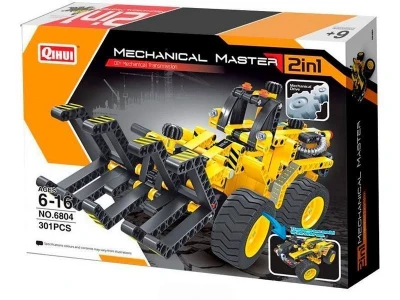Конструктор Qihui Mechanical Master 2 в 1 Трактор и Багги (301 деталь)