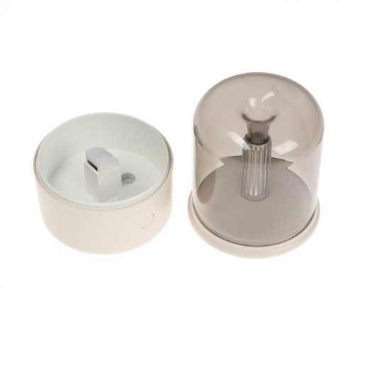 Аромадиффузор HM-9 с подсвечником, ультразвуковой, 120 мл, от USB в комп, подсветка, белый