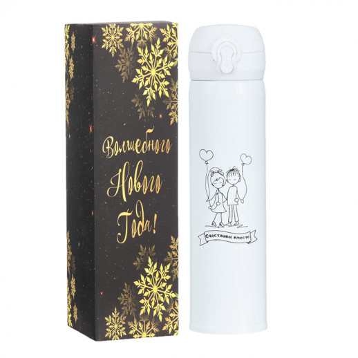 Термос, 500 мл, Топ "Любовь" 500 мл сохраняет тепло 8 ч