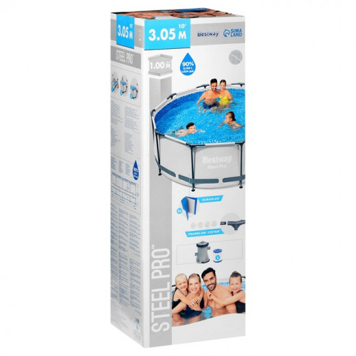 Бассейн каркасный Steel Pro, 305 x 100 см, с фильтр-насосом 5618N
