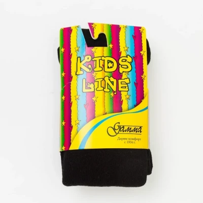 Леггинсы детские махровые «Орнамент с медведем», цвет чёрный, рост 104-110