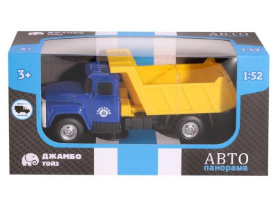 Машина "АВТОПАНОРАМА" "Самосвал", синий, 1/52, инерция, в/к 16,1*6,1*8,4 см
