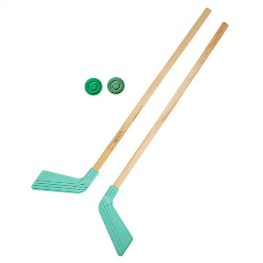 Набор 2 клюшки хоккейных 80 см, 2 шайбы