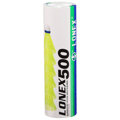 Волан нейлон LONEX №500, 4 г, цвет белый, 6 шт.