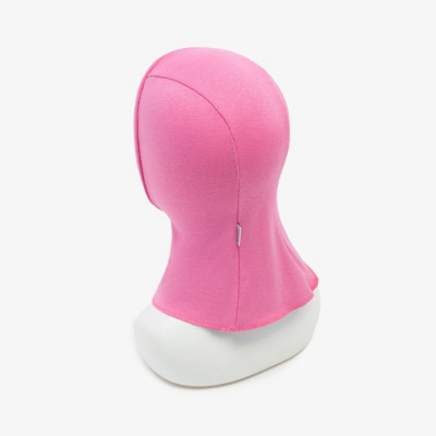 Шапка шлем (капор) для девочки, цвет розовый