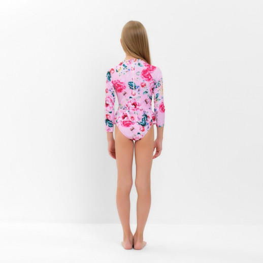 Купальник слитный детский MINAKU с рукавами, рост 140-146