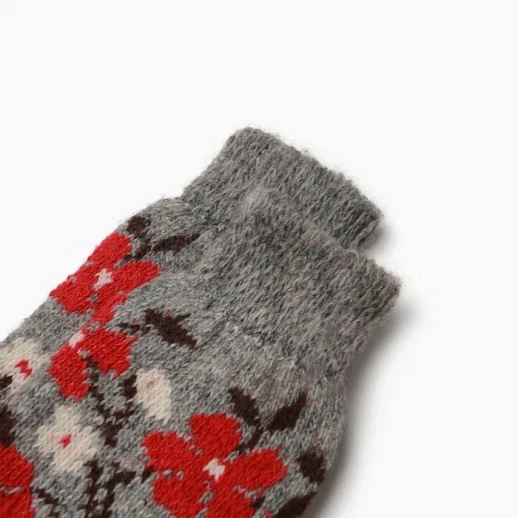Носки женские шерстяные «Маргаритка», цвет серый