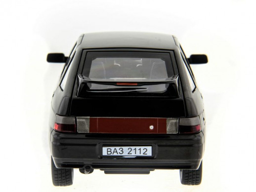 Машина "АВТОПАНОРАМА" ВАЗ 2112 черная,1/22, инерция, Pull Bаck механизм, в/к 10*12*22 cм