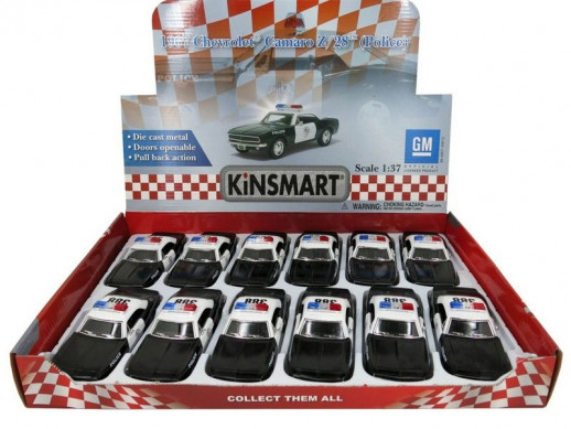 Машина Kinsmart 1:40 Chevrolet Camaro Police инерция (1/12шт.) б/к