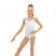 Купальник гимнастический  Grace Dance, на тонких бретелях, р. 30, цвет белый