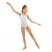 Купальник гимнастический  Grace Dance, на тонких бретелях, р. 30, цвет белый