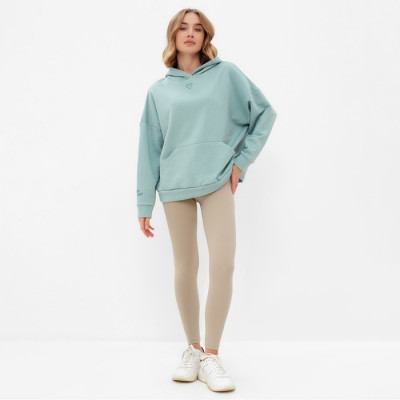 Толстовка (худи) женская MINAKU: Casual Collection цвет мятный р-р 42-44