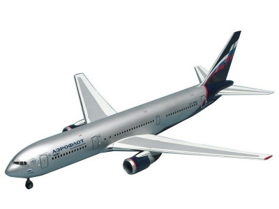 Сборная модель ZVEZDA Пассажирский авиалайнер Боинг 767-300, подарочный набор, 1/144