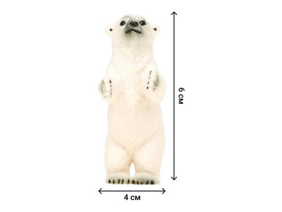 Набор фигурок животных MASAI MARA ММ203-003 серии "Мир морских животных": Белые медведи, 3 пр.