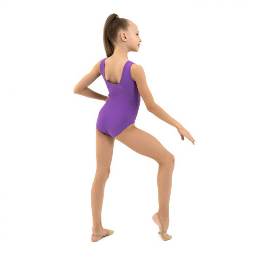 Купальник гимнастический Grace Dance, на широких бретелях, р. 40, цвет фиолетовый