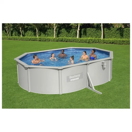 Бассейн стальной Pool Set, 500 х 360 х 120 см, песчаный фильтр-насос, лестница, тент, коврик, скиммер, дозатор, 56586