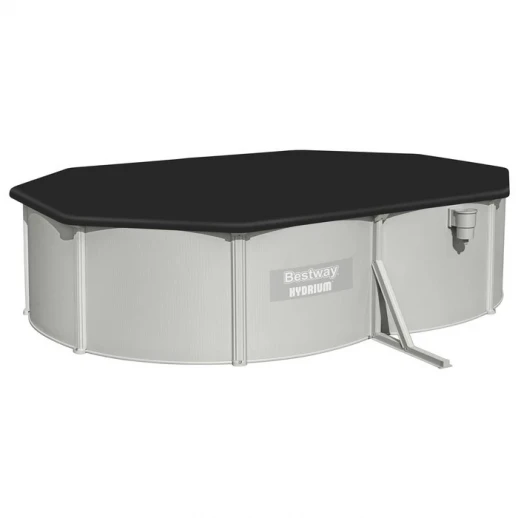 Бассейн стальной Pool Set, 500 х 360 х 120 см, песчаный фильтр-насос, лестница, тент, коврик, скиммер, дозатор, 56586