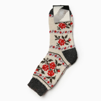 Носки женские шерстяные «Весна», цвет белый