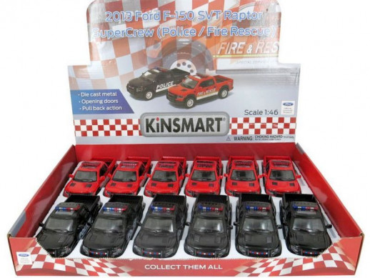Машина Kinsmart 1:40 Ford F-150 Police Fire Rescue в асс. инерция (1/12шт.) б/к