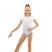 Купальник гимнастический Grace Dance, с укороченным рукавом, вырез лодочка, р. 40, цвет белый