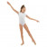 Купальник гимнастический Grace Dance, с укороченным рукавом, вырез лодочка, р. 40, цвет белый