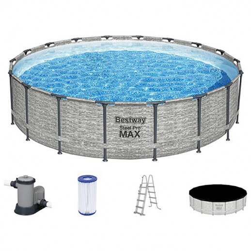 Бассейн каркасный Pool Set, 549 х 122 см, фильтр-насос, лестница, тент 5618Y