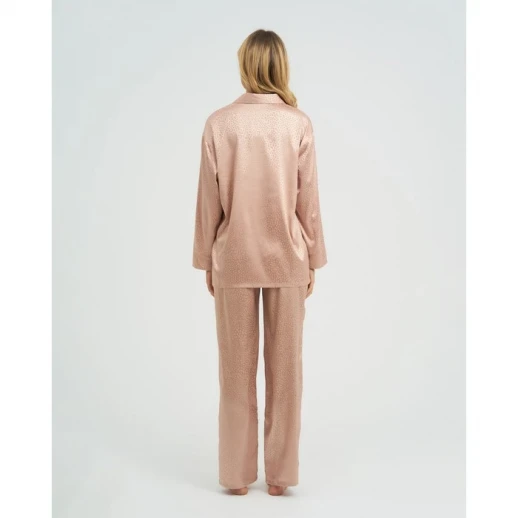 Пижама женская (рубашка, брюки) KAFTAN "Леопард", золотой, р.40-42
