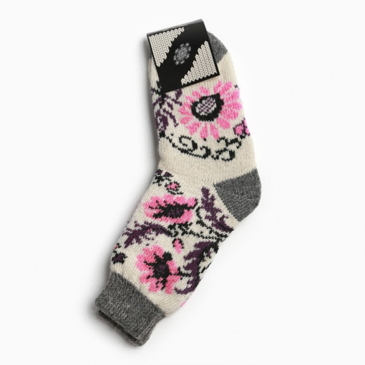 Носки женские шерстяные, цвет белый