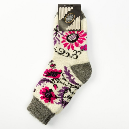 Носки женские шерстяные, цвет белый