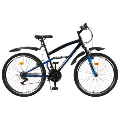 Велосипед 26" Progress Sierra FS, цвет чёрный/синий, р. 18, уценка