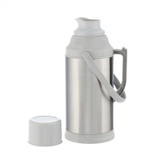 Термос 3.2 л, со стеклянной колбой, сохраняет тепло 24 ч, хром