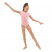 Купальник гимнастический Grace Dance, с укороченным рукавом, вырез лодочка, р. 42, цвет розовый