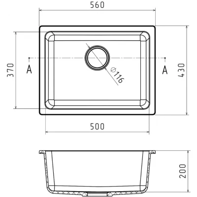 Кухонная мойка RIVELATO Rivelato BERKANA BK-50 brina