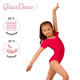 Купальник гимнастический Grace Dance, с коротким рукавом, р. 42, цвет малина