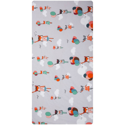 Простыня 200х90х25 универсальная ВОМБАТИК Cl-0117-Li Classic Collection Лисята