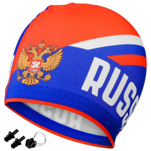 Набор для плавания взрослый ONLITOP Russia: шапочка, беруши, зажим для носа, мешок