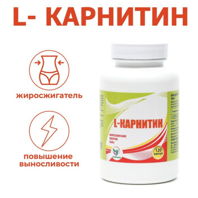 L-Карнитин 400 мг, спортивное питание, витамины аминокислоты для коррекции веса, жиросжигатель для похудения / Л-карнитин, 120 капсул