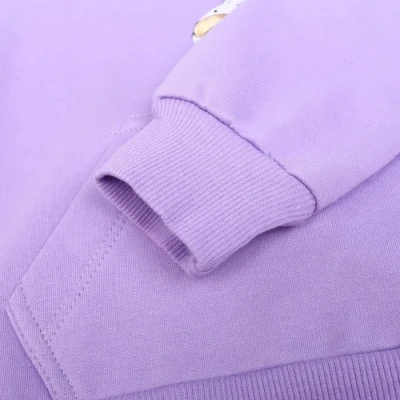 Толстовка для девочки НАЧЁС, цвет лиловый/медведь