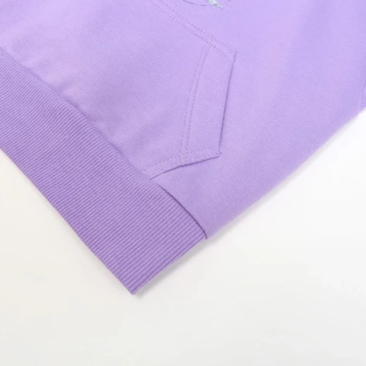 Толстовка для девочки НАЧЁС, цвет лиловый/медведь