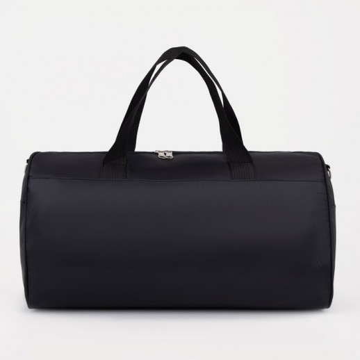 Сумка спортивная на молнии, 2 наружных кармана, цвет серый/чёрный