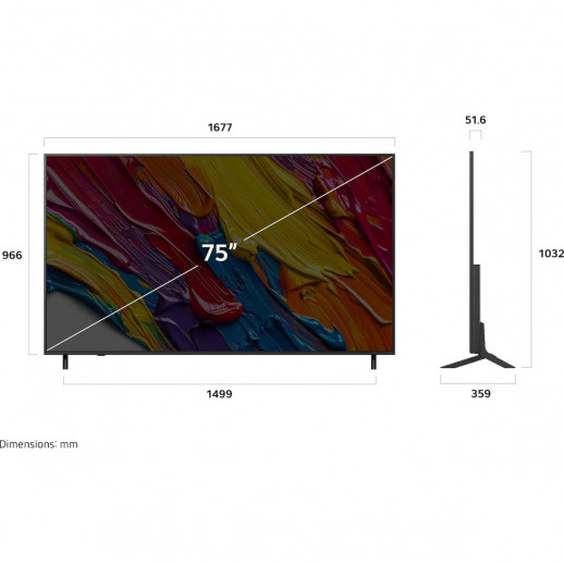 Телевизор ЖК 75'' LG LG 75QNED82A6B.ARUG