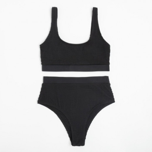 Купальник женский раздельный MINAKU с топом цвет чёрный