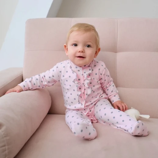 Комбинезон Крошка Я "Горошек", розовый