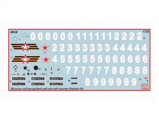 Сборная модель ZVEZDA Российский самоходный зенитный ракетно-пушечный комплекс Панцирь-С1, 1/35