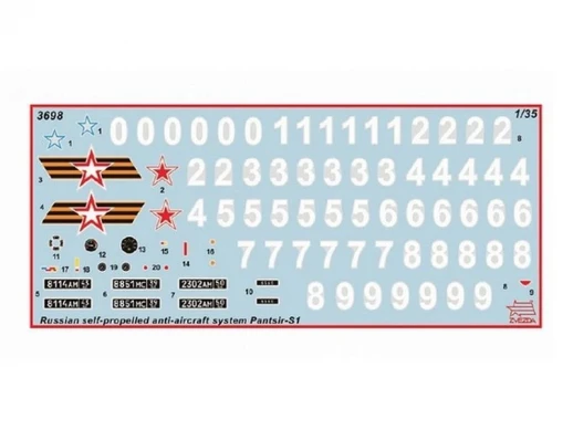 Сборная модель ZVEZDA Российский самоходный зенитный ракетно-пушечный комплекс Панцирь-С1, 1/35