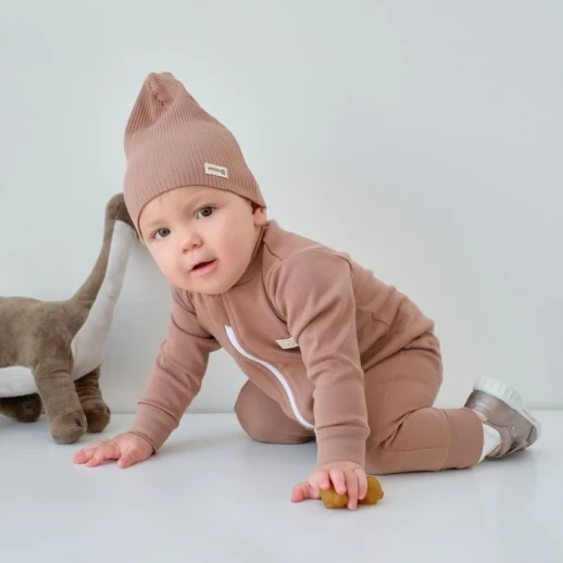 Комбинезон на молнии Крошка, Я BASIC LINE, коричневый